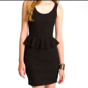 NWT Urban‎ Outfitters Pins & Needles Black Lace Peplum Midi Dress Size M